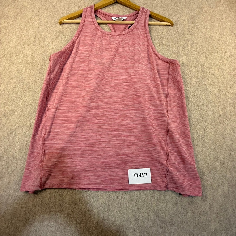 Athleta Womens Pink Space Dye Racerback Tank Top Medium Athletic Gym T0437